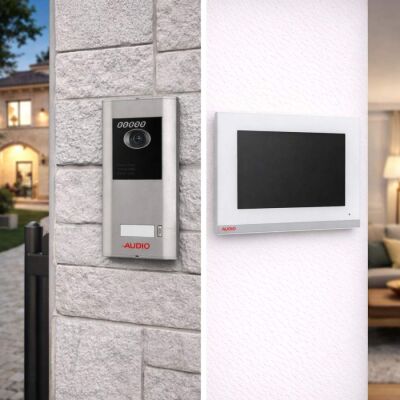 Audio 001462 10.1 inç Beyaz Bus Plus Dokunmatik Ekranlı Görüntülü Villa Set - Audio (1)