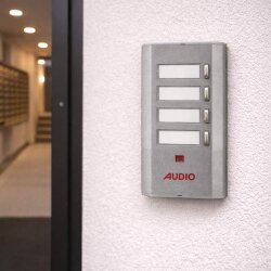 Audio 005233K 4'lü Yan Sıra Tek Butonlu Zil Paneli Konsept Serisi - 2