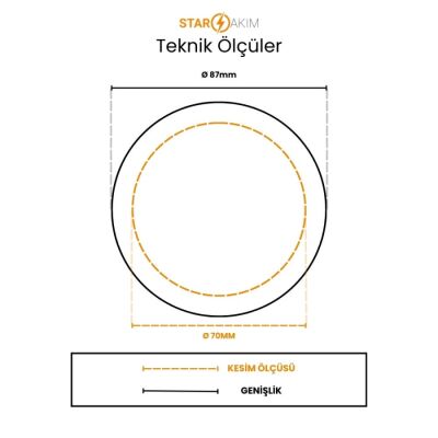 ACK AD01-00790 7W 3 Renkli Beyaz Kasa Downlight Led Spot - 3