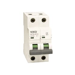 VIKO 6VTB-2C10 Otomatik Sigorta 2x10A C Tipi 6kA - 1