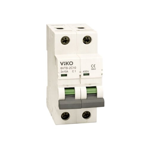 VIKO 6VTB-2C10 Otomatik Sigorta 2x10A C Tipi 6kA - VİKO