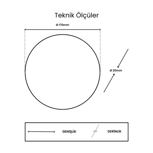 Jupiter LD472 12W Led Yuvarlak Panel Siyah Kasa 4000k Sıcak Beyaz - JUPİTER (1)