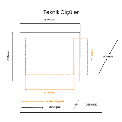 Jupiter LD453S 12W Kare Led Panel 3000K Günışığı - 2