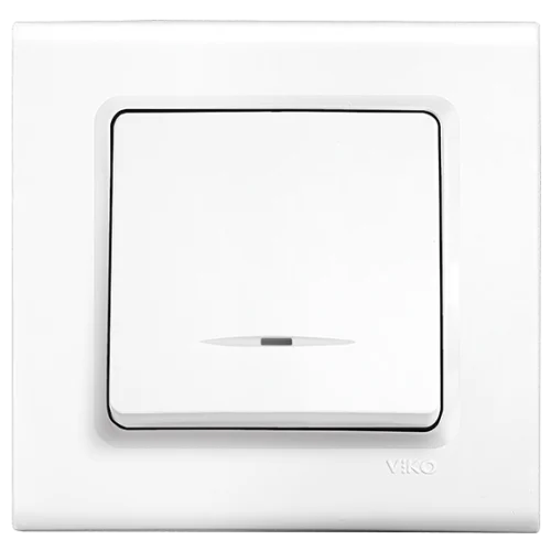 Viko Linnera/Rollina Beyaz Işıklı Anahtar Mekanizma (Çerçeve Hariç) 90440019 - 1