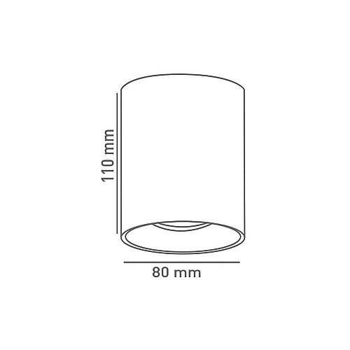ACK AH03-08651 Dekoratif Tavan Armatürü, Platin Siyah Kasa Yuvarlak GU10 - ACK (1)