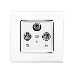 Viko Linnera / Rollina 90440041 Uydu Prizi (SAT-TV-RAD Sonlu) Beyaz - 2