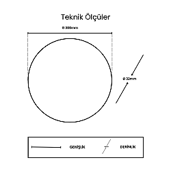 Jupiter LC444 N 24W Yuvarlak Panel Led Siyah Kasa Sıcak Beyaz 4000K - 2