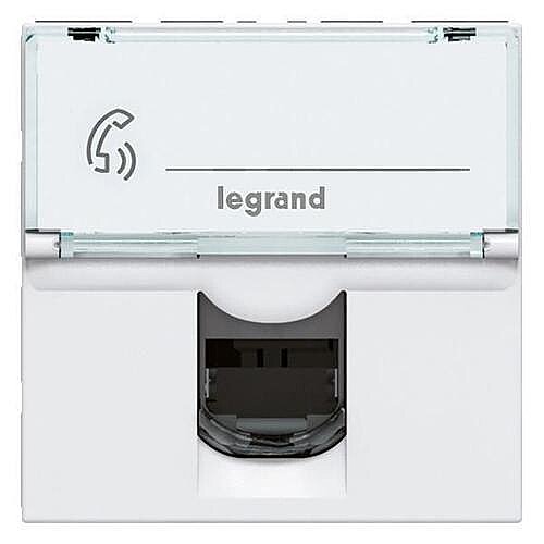 Legrand 076576 Mosaic RJ45 Data Prizi, Cat6A STP 2 Modül Beyaz - LEGRAND (1)