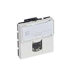 Legrand 076576 Mosaic RJ45 Data Prizi, Cat6A STP 2 Modül Beyaz - 1