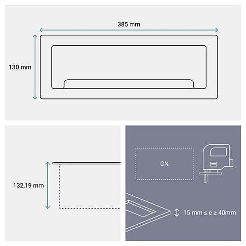 Legrand Incara 12 Modül Masaüstü Priz Kutusu, 385 mm Siyah - 3