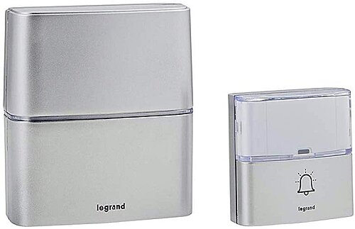 Legrand 094271 Serenity Kablosuz Kapı Zili, 200 m Menzil Alüminyum - LEGRAND