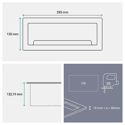 Legrand 654870 Incara 8 Modül Masaüstü Priz Kutusu, 295 mm Alüminyum - 3