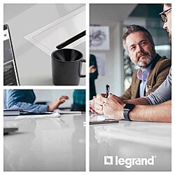 Legrand 654870 Incara 8 Modül Masaüstü Priz Kutusu, 295 mm Alüminyum - 4