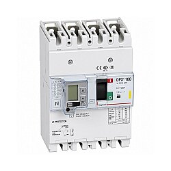 Legrand 420035 DPX³ 160 Entegre Kaçak Akım Modüllü Kompakt Şalter, 4P 100A 16kA - 1