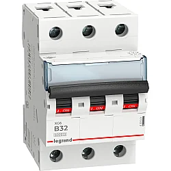 Legrand 433501 XG6 3P B32 6kA Otomatik Sigorta - 1