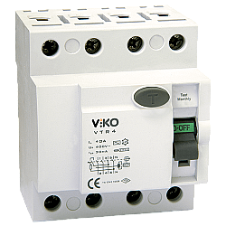 Viko VTR4-10030 4 Kutuplu 100A 30mA Kaçak Akım Koruma Rölesi - 1