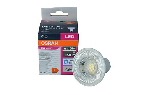 Osram 4.5W 350 Lümen 6500K Beyaz Işık GU10 Duylu Buzlu Cam LED Ampul - OSRAM