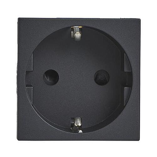Legrand Armada 2M Schuko Otomatik Terminalli Mat Siyah Priz - LEGRAND (1)