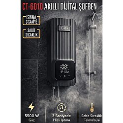 CATA CT-6010 Akıllı Dijital Şofben 5500W - 2