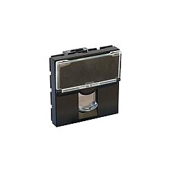 Legrand Mosaic RJ45 Cat6 UTP Priz 2 Modül Mat Siyah - 1