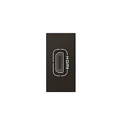 Legrand Mosaic HDMI 1.4 Ön Sonlandırılmış Priz 1 Modül Mat Siyah - 1