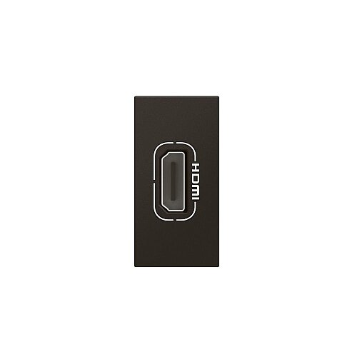 Legrand Mosaic HDMI 1.4 Ön Sonlandırılmış Priz 1 Modül Mat Siyah - LEGRAND
