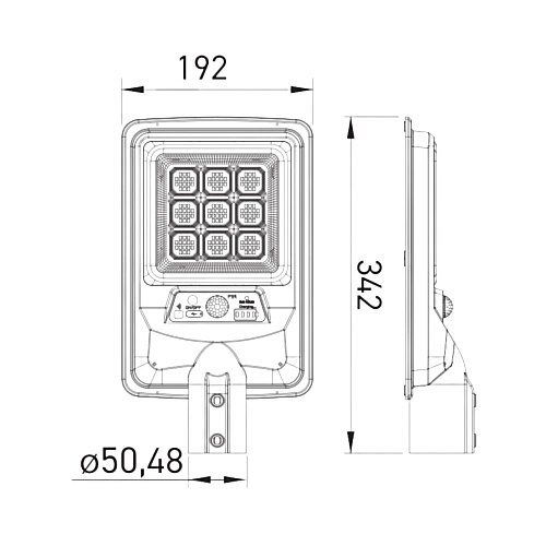 ACK AT42-06031 60W Solar Sokak Armatürü 900 Lümen 6500K Beyaz Işık IP65 - ACK (1)
