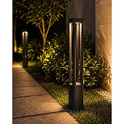 ACK AG43-02302 3000K Günışığı 6W Siyah Dallas 800 LED Bahçe Armatürü  - 2