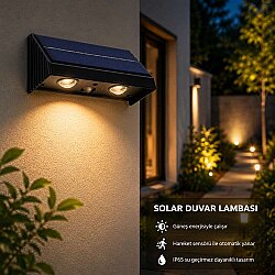 ACK AG60-05801 3000K Tek Yönlü Siyah Gövde Solar LED Bahçe Armatürü - 2