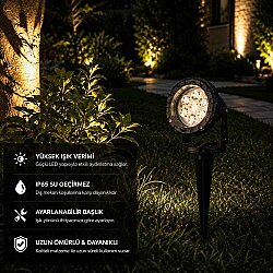 Cata Ct-7304 12W Power Led Bahçe Kazığı Amber - 4