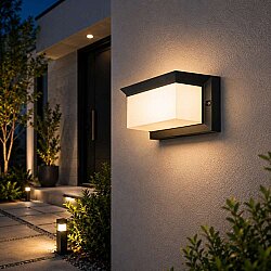 ACK AG55-06221 PC Bahçe Duvar Apliği E27 160x342mm - 2