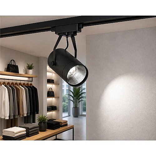 ACK AD30-01911 Monofaze COB Led Ray Spot Armatür, Siyah Kasa 30W 4000K Sıcak Beyaz - ACK (1)