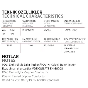 Erse 50x2x0,50 mm² PDV Telefon Kablosu - 4