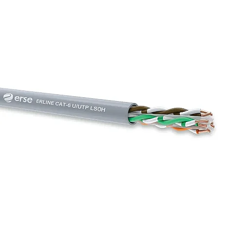 Erse Erline CAT 6 U/UTP 23 AWG LSOH Gri Renk İletişim Kablosu - 1