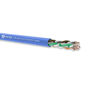 Erse Erline CAT 6 U/UTP 23 AWG LSOH Mavi Renk İletişim Kablosu - 1