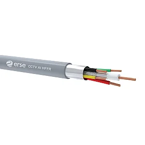 Erse CCTV-AL 1 COAX+4x0,22 mm² HFFR Kamera Kablosu - 1