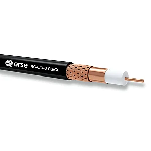 Erse COAXIAL RG 6/U-6 Cu/Cu PE Harici ( Dış Mekan) Anten Kablosu - 1
