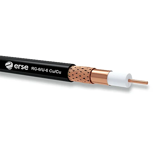 Erse COAXIAL RG 6/U-6 Cu/Cu PE Harici ( Dış Mekan) Anten Kablosu - 1