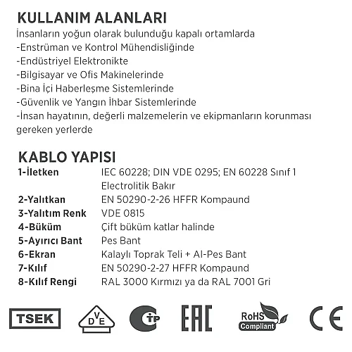 Erse JE-H(St)H...Bd 2x2x1+0,8 mm² Yangın Kablosu - 3