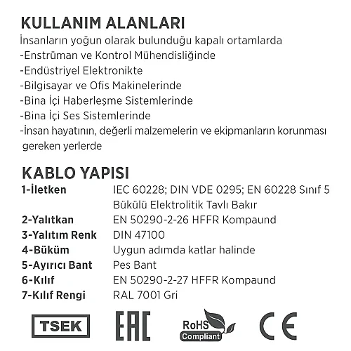 Erse LIHH 2x0,75 mm² Sinyal Kablosu - 3
