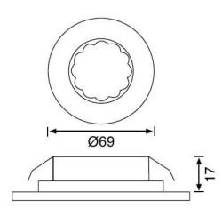 Jupiter 1,5W Merdiven Led Spot Sıva Altı (3000k+Günışığı) LW966S - 2