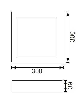 Jupiter 24W Led Kare Tavan Armatürü (3200K+Günışığı) - 2