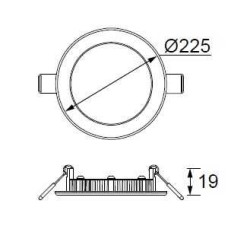 Jupiter 18W Yuvarlak Panel Led 18w (3000k+Günışığı) LD473S - 2