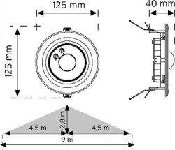 NADE 10362 360° Tavaan Tipi Hareket Sensörü -Sıva Altı - 2