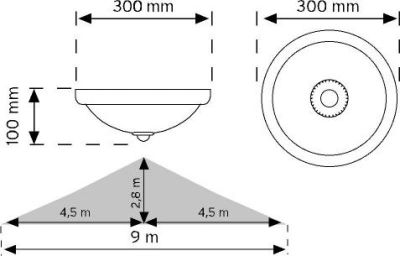 Nade 01000 Krom 360°Hs-Ledli Tavan Armatürü Beyaz - 2