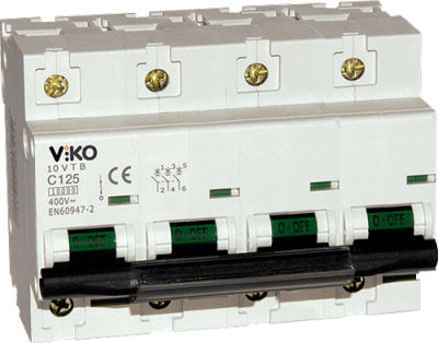 Viko - 10VTB-4C63N 4x63A 4,5kA C Tipi Otomatik Sigorta - 1