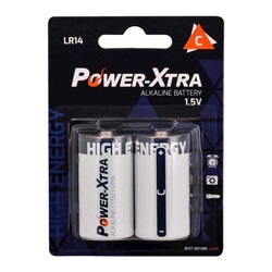 Power-Xtra LR14/C Size Alkaline Pil - 2li Bliste - 1