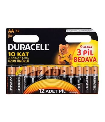 Duracell AAA Kalem Pil 12li Blister - 1