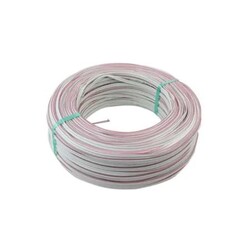 2x0,75 mm KORDON KABLO BAKIR BEYAZ - İTHAL
