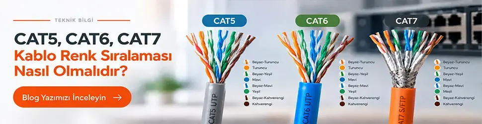 CAT5, CAT6, CAT7 Kablo Renk Sıralaması Nasıl Olmalıdır?